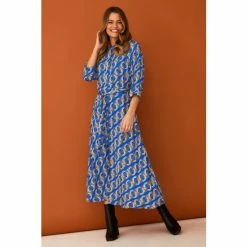 F&F Blue Chain Print Shirt Dress 4 F&F Blue Chain Print Shirt Dress -F&F Shop unnamed file 704