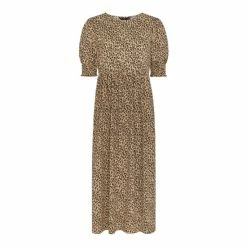 F&F Textured Jersey Brown Dress -F&F Shop unnamed file 712