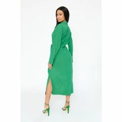 F&F FW Bridge Amalie Green Tie Front Shirt Dress -F&F Shop unnamed file 716