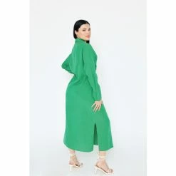 F&F FW Bridge Amalie Green Tie Front Shirt Dress -F&F Shop unnamed file 720