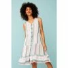 F&F Linen Stripe Mini White Dress -F&F Shop unnamed file 734