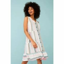 F&F Linen Stripe Mini White Dress 4 F&F Linen Stripe Mini White Dress -F&F Shop unnamed file 736