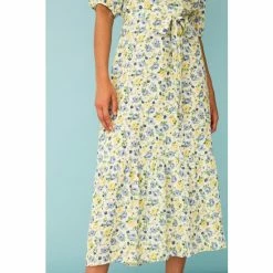 F&F Blue Ditsy Floral Wrap Midi Dress -F&F Shop unnamed file 754