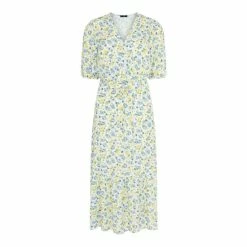 F&F Blue Ditsy Floral Wrap Midi Dress -F&F Shop unnamed file 755