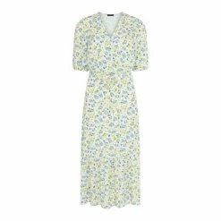 F&F Blue Ditsy Floral Wrap Midi Dress -F&F Shop unnamed file 756