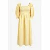 F&F Yellow Gingham Shirred Midi Dress -F&F Shop unnamed file 757