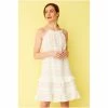 F&F White Metallic Fibre Beach Swing Mini Dress