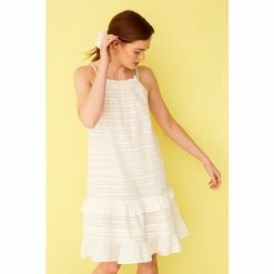 F&F White Metallic Fibre Beach Swing Mini Dress -F&F Shop unnamed file 766