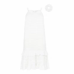 F&F White Metallic Fibre Beach Swing Mini Dress -F&F Shop unnamed file 768