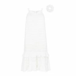 F&F White Metallic Fibre Beach Swing Mini Dress -F&F Shop unnamed file 769