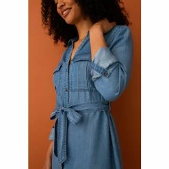 F&F Blue Belted Tunic -F&F Shop unnamed file 773