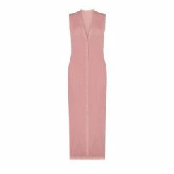 F&F Pink Winnie Maxi Rib Button Dress -F&F Shop unnamed file 785
