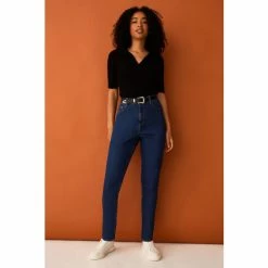 F&F Blue Belted Mom Jeans 4 F&F Blue Belted Mom Jeans -F&F Shop unnamed file 824