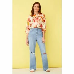 F&F Blue 90s Straight Leg Ripped Lightwash Jeans -F&F Shop unnamed file 856