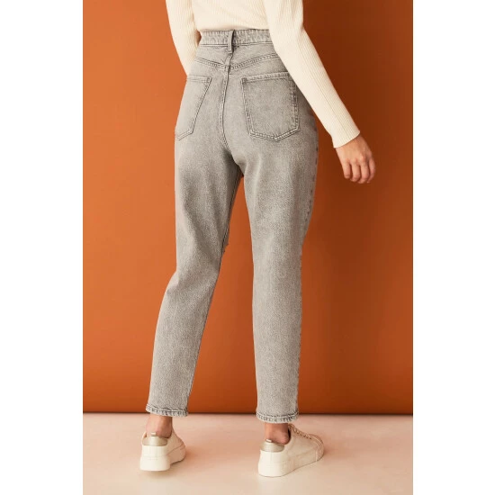 F&F Grey Mom Ripped Jeans 4 F&F Grey Mom Ripped Jeans - Image 2