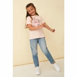 F&F Blue Midwash Paper Bag Jeans