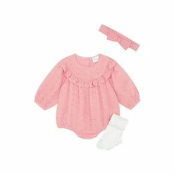 F&F Pink Broderie Romper With Tights 4 F&F Pink Broderie Romper With Tights -F&F Shop unnamed file 97