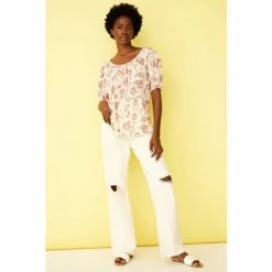 F&F Cream Ecru 90S Straight Leg Jeans -F&F Shop unnamed file 986
