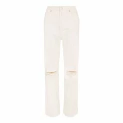 F&F Cream Ecru 90S Straight Leg Jeans -F&F Shop unnamed file 989
